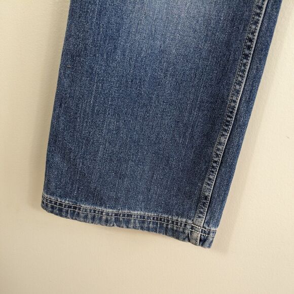 Vintage Y2K Tommy Hilfiger Carpenter Jeans Blue 9 Wide Leg Red Denim Utility - Picture 9 of 15